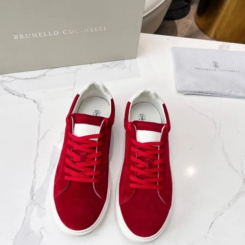 GIÀY BRUNELLO CUCINELLI Suede Red Sneaker shoes