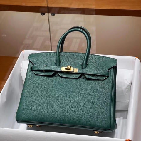 Túi Hermes Birkin Malachite Togo  25CM Handmade khâu tay(Giá liên hệ)