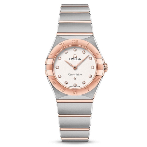 ĐỒNG HỒ OMEGA Constellation Manhattan Steel and 18ct Sedna Gold Diamond Ladies Watch
