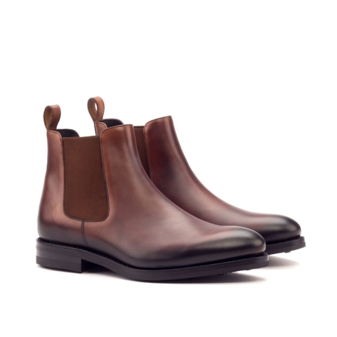 HENDERSON SHOES PERSONALIZATION BALDINI Brown Leather Chelsea Boots HANDCRAFTED SHOES