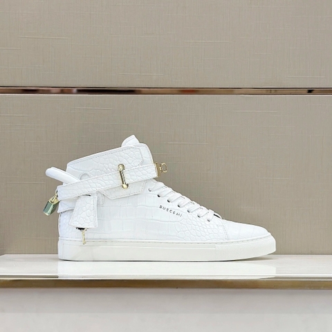 GIÀY BUSCEMI WHITE HIGH TOP SHOES AAA