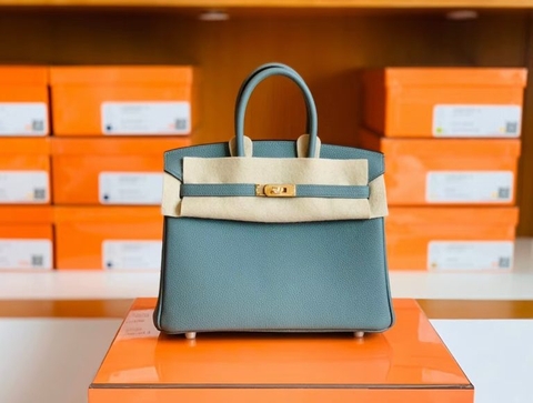 Túi Hermes Birkin Togo Almond green Gold Hardware Handmade khâu tay 25cm