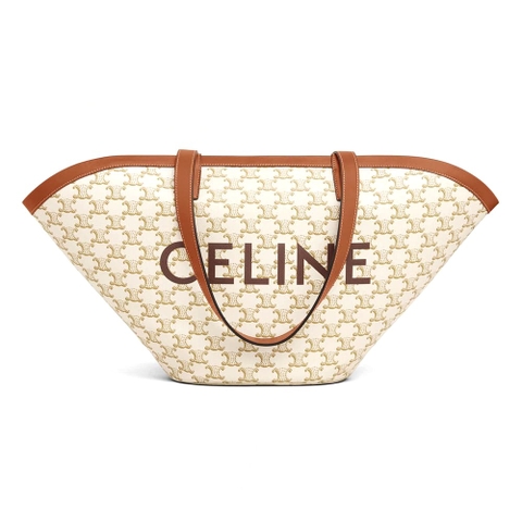 TÚI Celine Women Medium Couffin Bag in Triomphe Canvas Celine Print