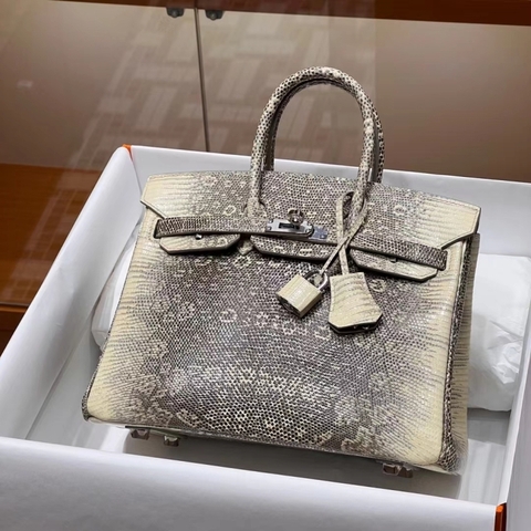 Túi Hermes Birkin Lizard da thằn lằn 25CM Handmade khâu tay(Giá liên hệ)
