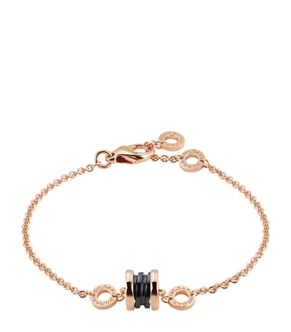Vòng tay BVLGARI Rose Gold And Ceramic B.Zero1 Bracelet vàng hồng18K