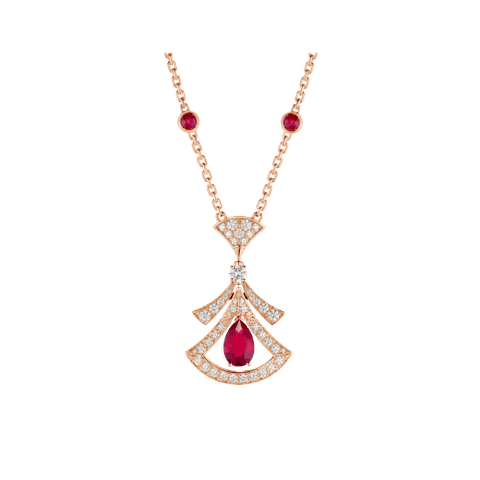 DÂY CHUYỀN BULGARI DIVAS’ DREAM RUBY DIAMOND 18K ROSE GOLD