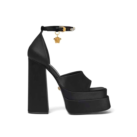GIÀY Versace Women Medusa Aevitas Platform Sandals-Black
