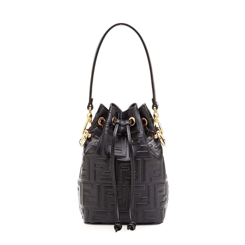 TÚI Fendi Women Mon Tresor Black Leather Mini-Bag