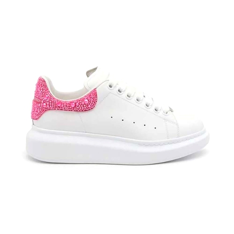 GIÀY Alexander Mcqueen Women Oversized Sneaker in White/halo Pink