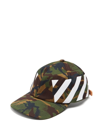 MŨ LƯỠI TRAI OFF-WHITE Printed camouflage cotton cap