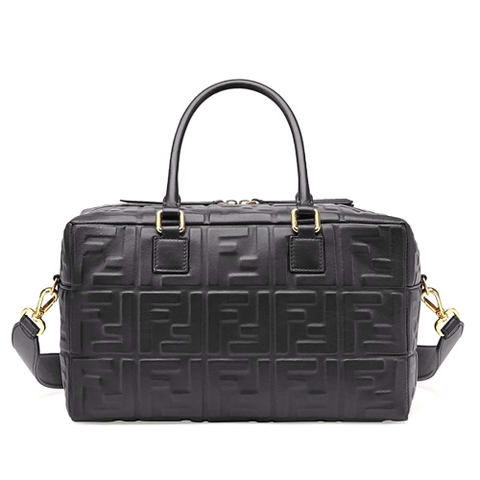 TÚI FENDI Women Small Boston Leather Bag in Large Size-Black