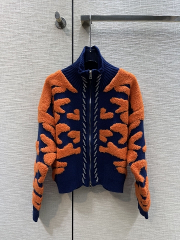 ÁO CELINE Zipped Tiger Print Sweater