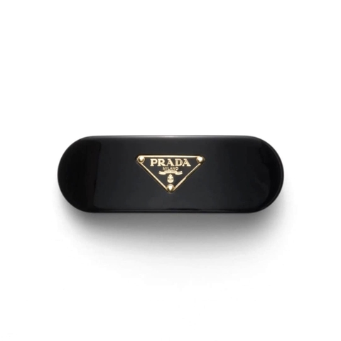 KẸP TÓC PRADA MILANO TRIANGLE ORNAMENT LOGO