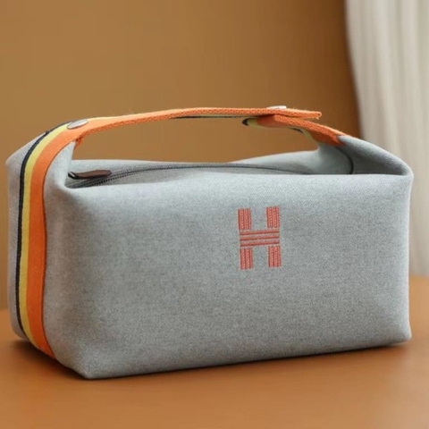 TÚI HERMES TROUSSE DE TOILETTE BRIDE A BRAC PM H MÀU CAM