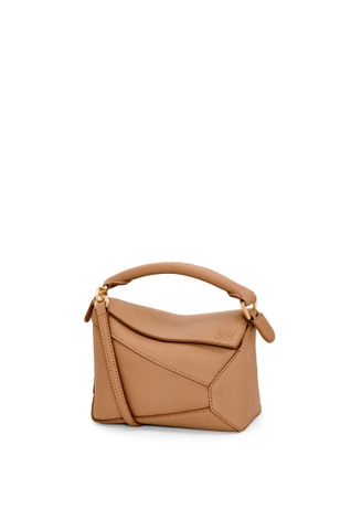 Túi LOEWE Mini Puzzle bag in soft grained calfskin brown