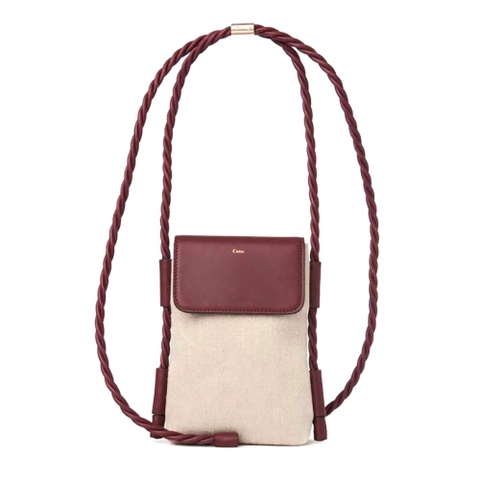 TÚI Chloe Women key Phone Pouch in Shiny Calfskin Leather