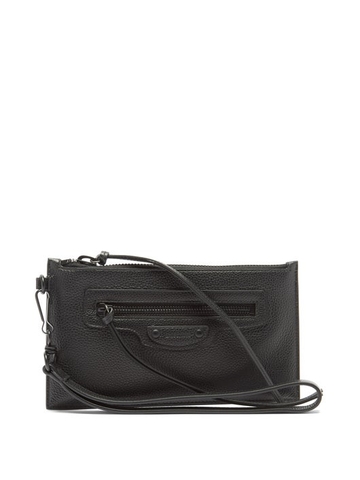 TÚI BALENCIAGA Neo Classic small grained-leather pouch