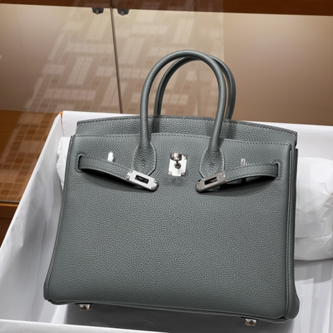 Túi  Hermes Birkin Togo Vert Amande 25CM  Handmade khâu tay(Giá liên hệ)