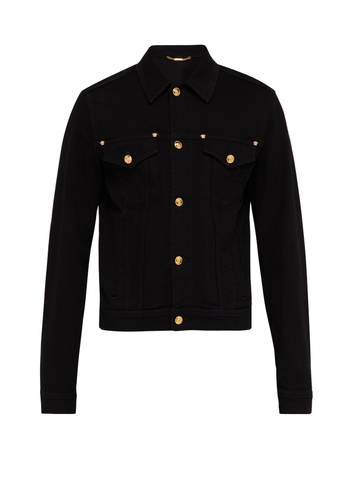 ÁO VERSACE  Medusa-button denim jacket