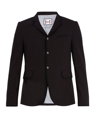 ÁO MONCLER GAMME BLEU  Single-breasted cotton blazer