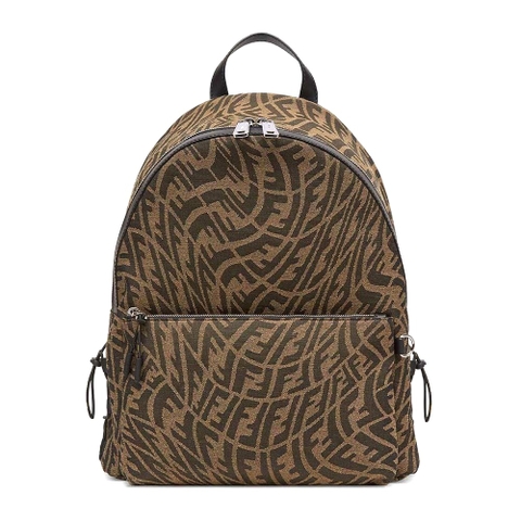 BALO Fendi Women Backpack in Brown FF Vertigo Fabric