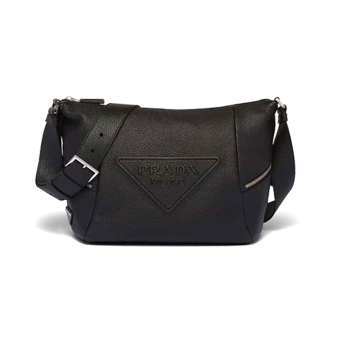 TÚI Prada Leather Bag with Shoulder Strap-Black