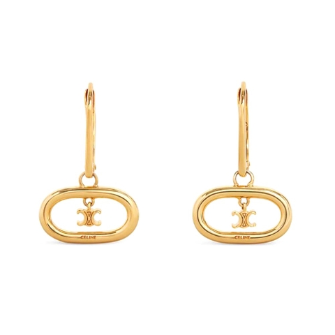 Bông tai Celine Women Maillon Triomphe Mobile Earrings in Brass with Gold Finish