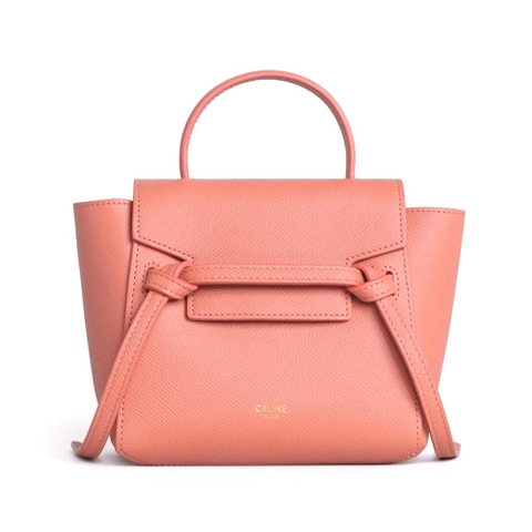 TÚI Celine Women Pico Belt Bag in Grained Calfskin Lychee