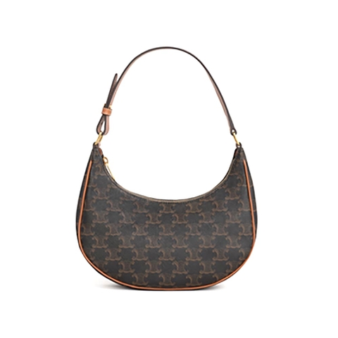 TÚI Celine Women Ava Bag in Triomphe Canvas-Brown