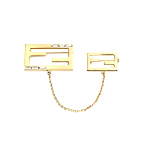 Cài áo Fendi Baguette Brooch Gold Coloured