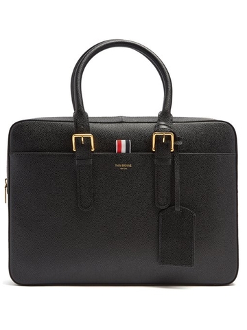 CẶP DA CÔNG SỞ THOM BROWNE Pebbled-leather briefcase