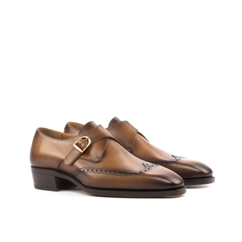 HENDERSON SHOES PERSONALIZATION RUSSO Leather Single-Monk HANDCRAFTED SHOES