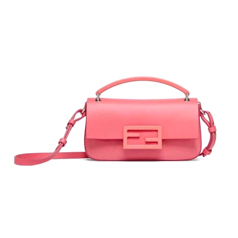 TÚI Fendi Women Baguette Phone Pouch Pink Patent Leather Pouch