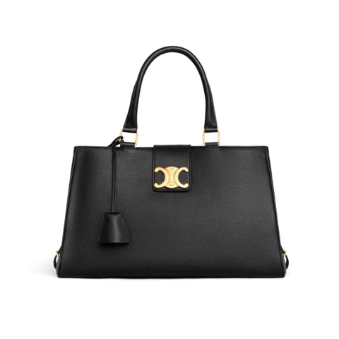 TÚI Celine Women Medium Appoline Bag in Supple Calfskin-Black