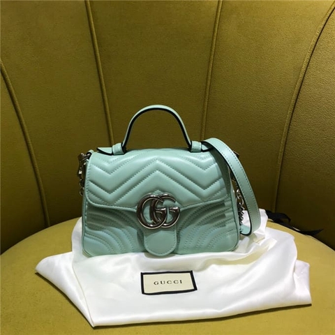 TÚI Gucci GG marmont mini top handle bag mint Top Quality