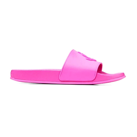 DÉP Jimmy Choo Women Port/F Neon Pink Rubber Slides with JC Monogram