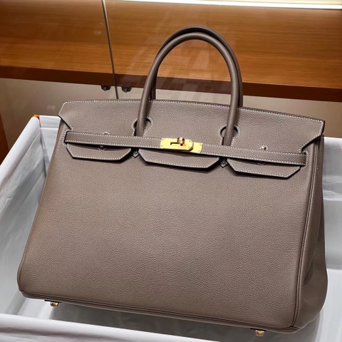 Túi Hermes Birkin Gris Elephant 40CM Handmade khâu tay(Giá liên hệ)