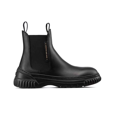 GIÀY Dior Men D-Racer Ankle Boot Black Calfskin