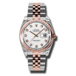 ĐỒNG HỒ ROLEX Oyster Perpetual Datejust 36 White Dial Stainless Steel and 18K Everose Gold