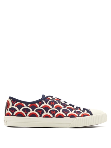 GIÀY VALENTINO  Scale-print low-top canvas trainers