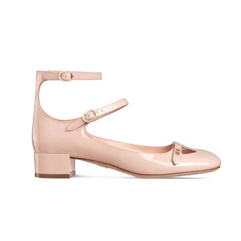 GIÀY Dior Women Aime Dior Ballerina Pump Nude Patent Calfskin