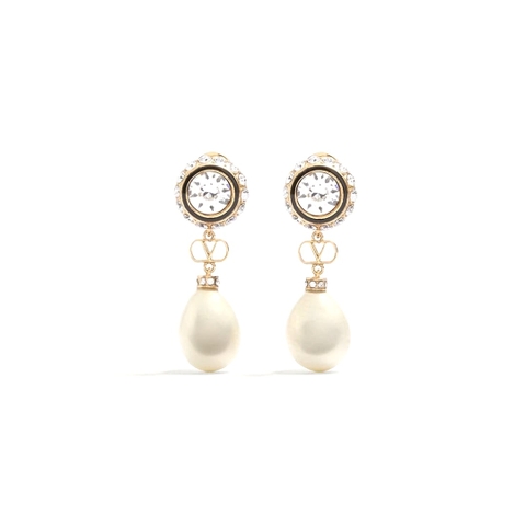 HOA TAI VALENTINO GARAVANI WHITE PEARLS SWAROVSKI PEARLS