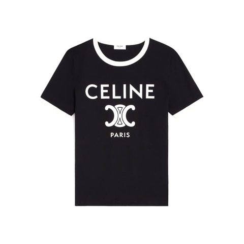 ÁO CELINE LOGO T SHIRT BLACK