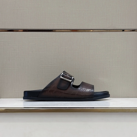 DÉP BERLUTI PATINA LEATHER SLIPPER