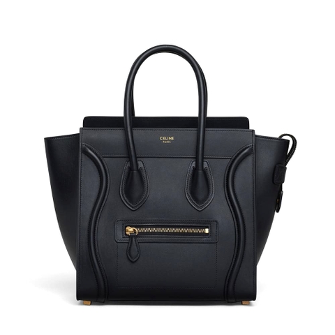 TÚI Celine Women Micro Luggage Handbag in Smooth Calfskin-Black