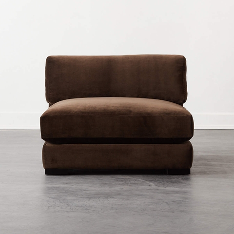 SOFA NỈ ESPRESSO VELVET ARMLESS CHAIR