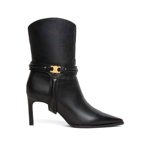 GIÀY Celine Women Verneuil Triomphe Harness Low Boot in Calfskin