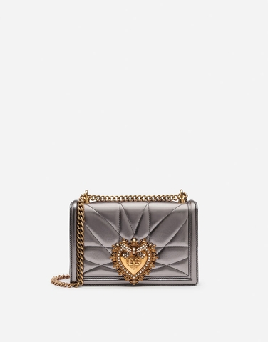 TÚI DOLCE & GABBANA Medium Devotion bag in quilted nappa mordoré