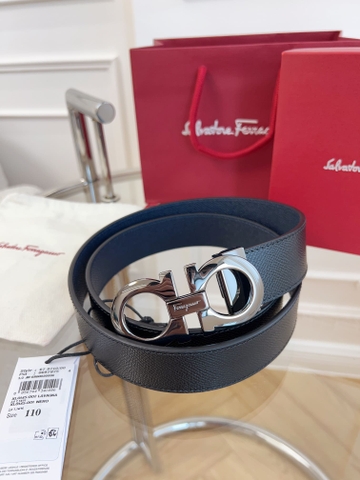 DÂY LƯNG Salvatore Ferragamo Adjustable Gancini Belt Khóa bạc