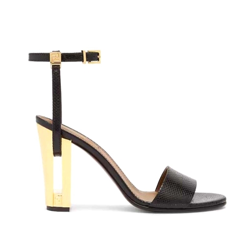 GIÀY Fendi Women Delfina Black Karung High-heeled Sandals